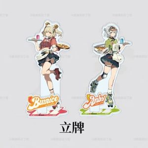 Zero Zone Zero Pizzala Anby Demara, Burnice White Acrylic Stand, Badge, Ticket Set ( Unofficial )
