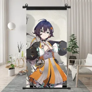 Zenless Zone Zero Yi Xuan, Ju FuFu, Belle, Wise Exquisite Dormitory Vertical Bedside Hanging Scroll Decorative Hanging Painting