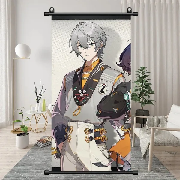 Zenless Zone Zero Yi Xuan, Ju FuFu, Belle, Wise Exquisite Dormitory Vertical Bedside Hanging Scroll Decorative Hanging Painting