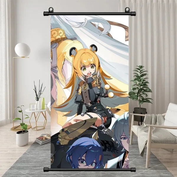Zenless Zone Zero Yi Xuan, Ju FuFu, Belle, Wise Exquisite Dormitory Vertical Bedside Hanging Scroll Decorative Hanging Painting