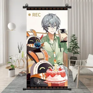 Zenless Zone Zero Yi Xuan, Ju FuFu, Belle, Wise Exquisite Dormitory Vertical Bedside Hanging Scroll Decorative Hanging Painting