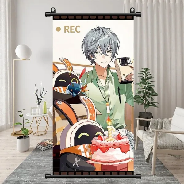Zenless Zone Zero Yi Xuan, Ju FuFu, Belle, Wise Exquisite Dormitory Vertical Bedside Hanging Scroll Decorative Hanging Painting
