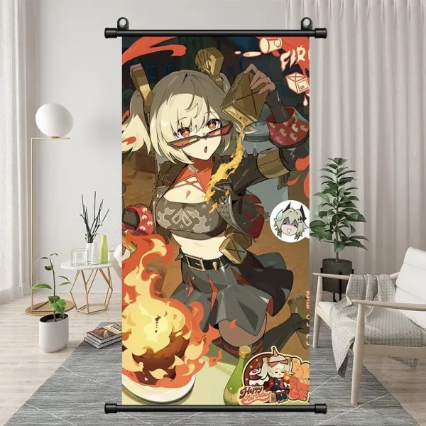 Zenless Zone Zero Yi Xuan, Ju FuFu, Belle, Wise Exquisite Dormitory Vertical Bedside Hanging Scroll Decorative Hanging Painting
