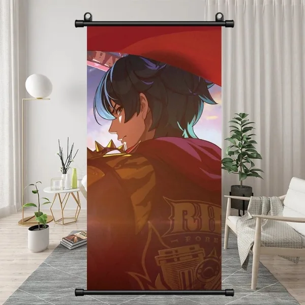Zenless Zone Zero Lighter Exquisite Dormitory Vertical Bedside Hanging Scroll Decorative Hanging Painting