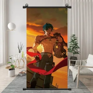 Zenless Zone Zero Lighter Exquisite Dormitory Vertical Bedside Hanging Scroll Decorative Hanging Painting