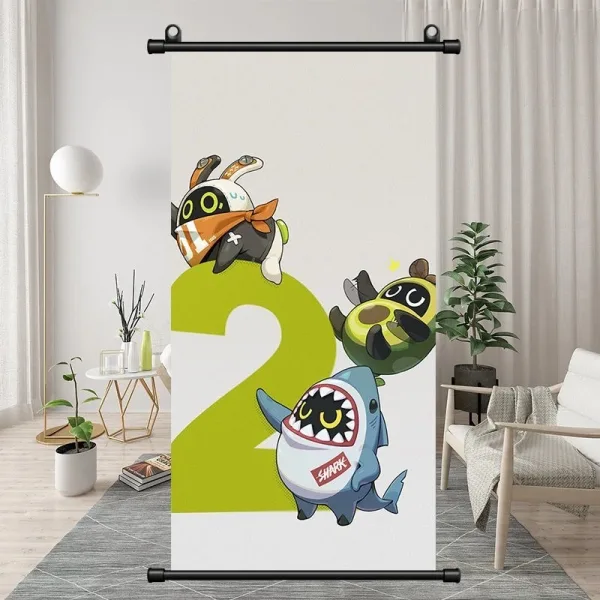 Zenless Zone Zero Lighter Exquisite Dormitory Vertical Bedside Hanging Scroll Decorative Hanging Painting