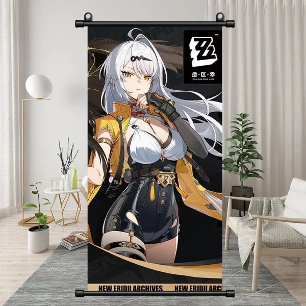 Zenless Zone Zero Yi Xuan, Trigger, Hugo, Vivian Exquisite Dormitory Vertical Bedside Hanging Scroll Decorative Hanging Painting