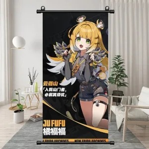 Zenless Zone Zero Yi Xuan, Trigger, Hugo, Vivian Exquisite Dormitory Vertical Bedside Hanging Scroll Decorative Hanging Painting