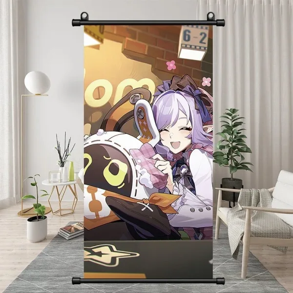 Zenless Zone Zero Yi Xuan, Trigger, Hugo, Vivian Exquisite Dormitory Vertical Bedside Hanging Scroll Decorative Hanging Painting