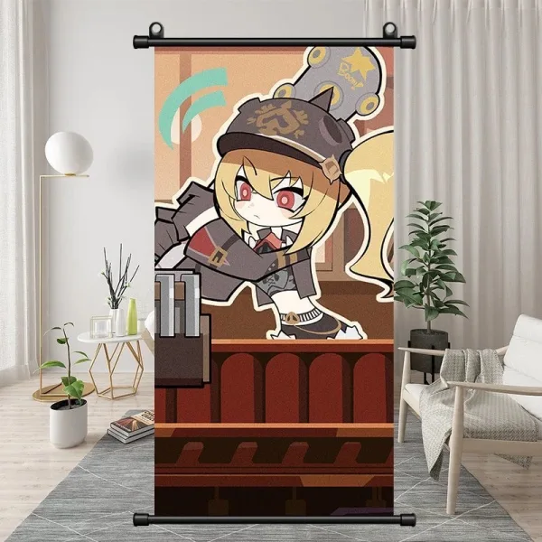Zenless Zone Zero Caesar King & Piper Wheel Exquisite Dormitory Vertical Bedside Hanging Scroll Decorative Hanging Painting