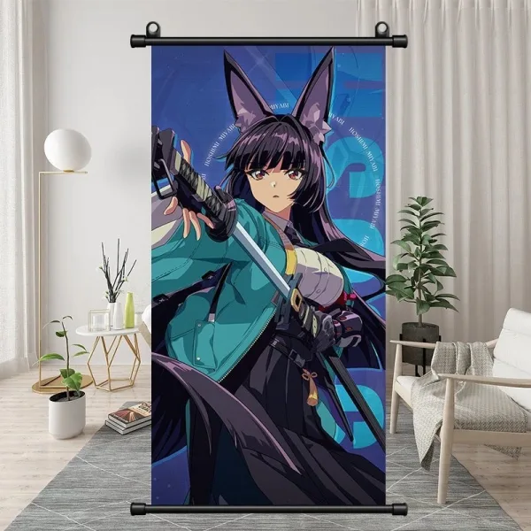 Zenless Zone Zero Hoshimi Miyabi Exquisite Dormitory Vertical Bedside Hanging Scroll Decorative Hanging Painting
