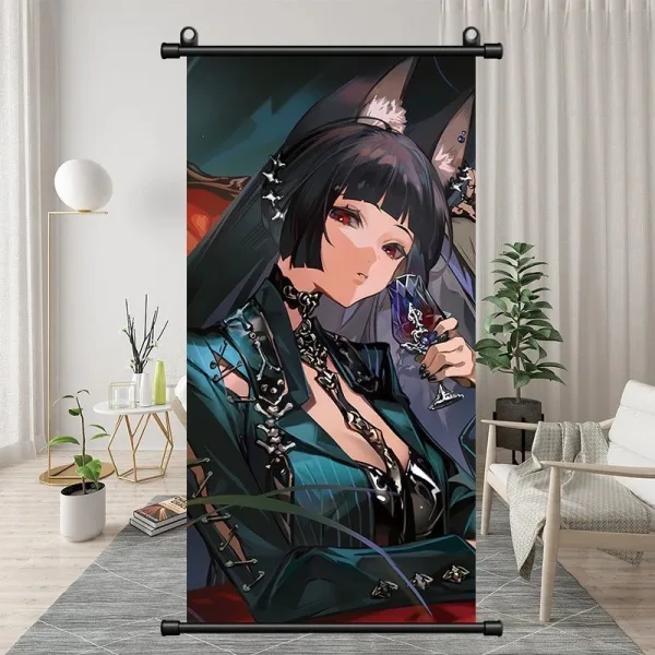 Zenless Zone Zero Hoshimi Miyabi Exquisite Dormitory Vertical Bedside Hanging Scroll Decorative Hanging Painting