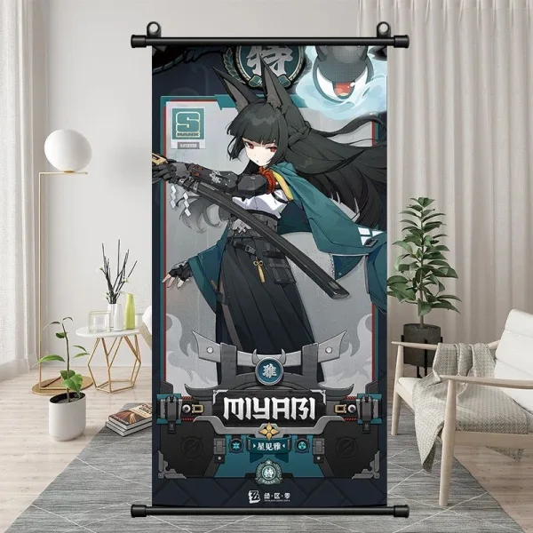 Zenless Zone Zero Hoshimi Miyabi Exquisite Dormitory Vertical Bedside Hanging Scroll Decorative Hanging Painting