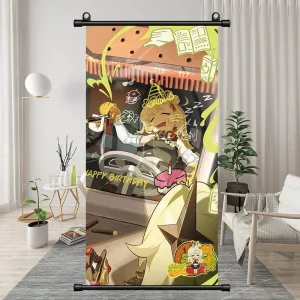 Zenless Zone Zero Caesar King & Piper Wheel Exquisite Dormitory Vertical Bedside Hanging Scroll Decorative Hanging Painting