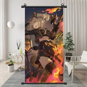 Zenless Zone Zero Burnice White Exquisite Dormitory Vertical Bedside Hanging Scroll Decorative Hanging Painting