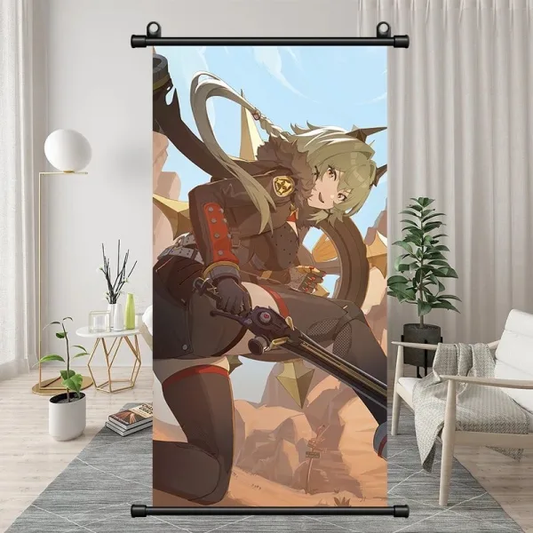 Zenless Zone Zero Caesar King & Piper Wheel Exquisite Dormitory Vertical Bedside Hanging Scroll Decorative Hanging Painting