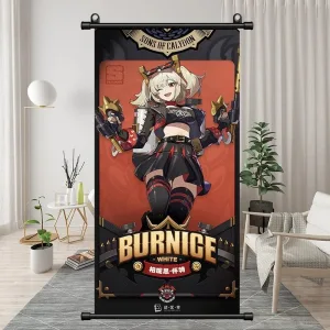 Zenless Zone Zero Burnice White Exquisite Dormitory Vertical Bedside Hanging Scroll Decorative Hanging Painting