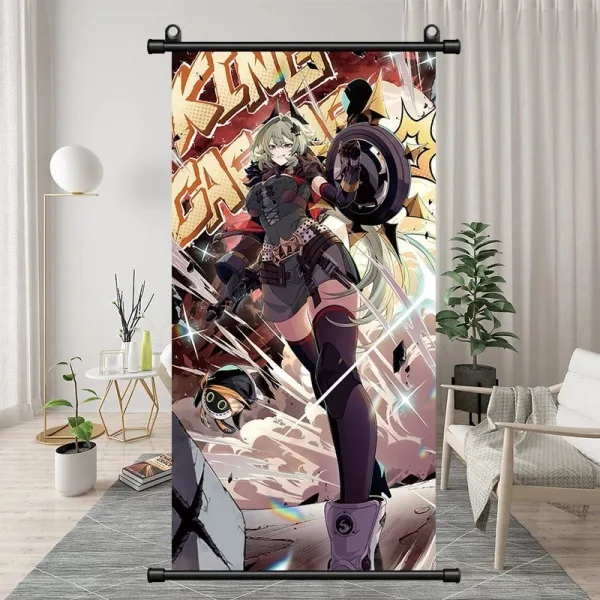 Zenless Zone Zero Caesar King & Piper Wheel Exquisite Dormitory Vertical Bedside Hanging Scroll Decorative Hanging Painting