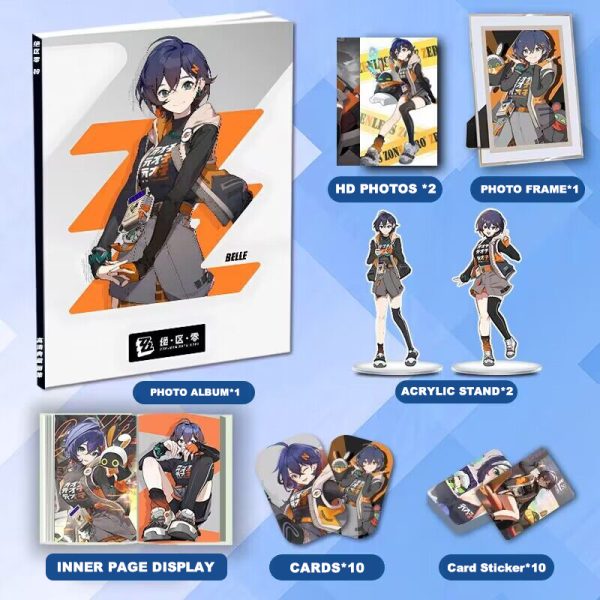 Zenless Zone Zero Belle Zzz Photobook Album Art Photo Book Set Poster Photocard Card Sticker Acrylic Stand Keychain Pin Badge