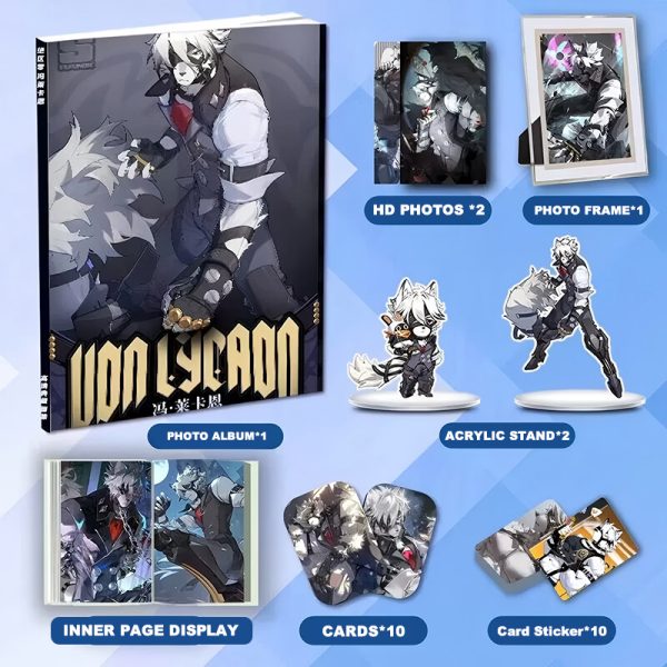 Zenless Zone Zero Von Lycaon Zzz Photobook Album Art Photo Book Set Poster Photocard Card Sticker Acrylic Stand Keychain Pin Badge
