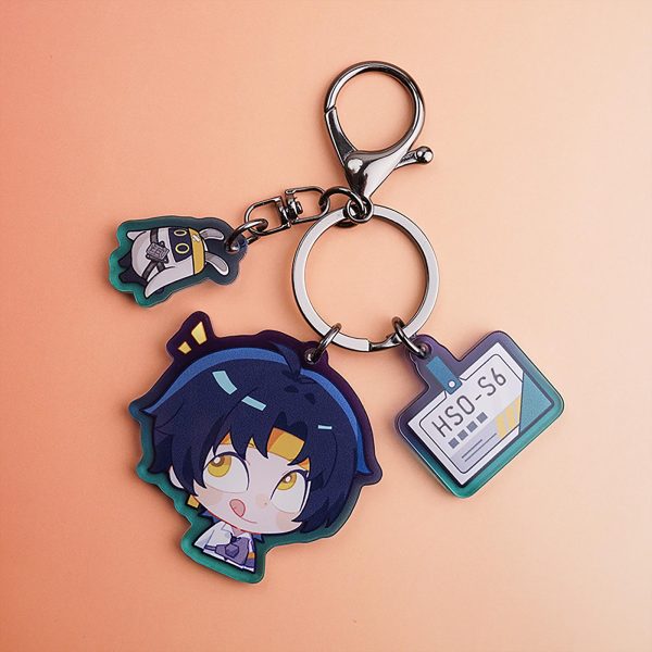 Zenless Zone Zero Cute Asaba Harumasa Original Keychain Keyring, Exquisite Purse Bag Clothing Accessories, ID Badge Holder, Lanyards