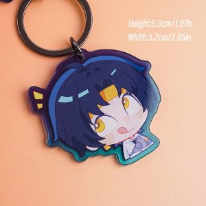 Zenless Zone Zero Cute Asaba Harumasa Original Keychain Keyring, Exquisite Purse Bag Clothing Accessories, ID Badge Holder, Lanyards