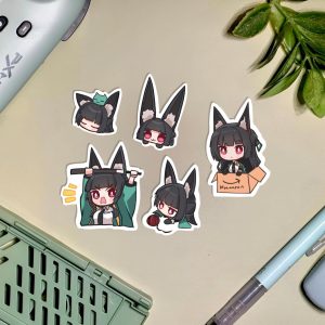 hoshimi miyabi - zenless zone zero 5 meme sticker set