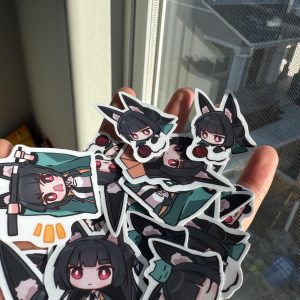 hoshimi miyabi - zenless zone zero 5 meme sticker set