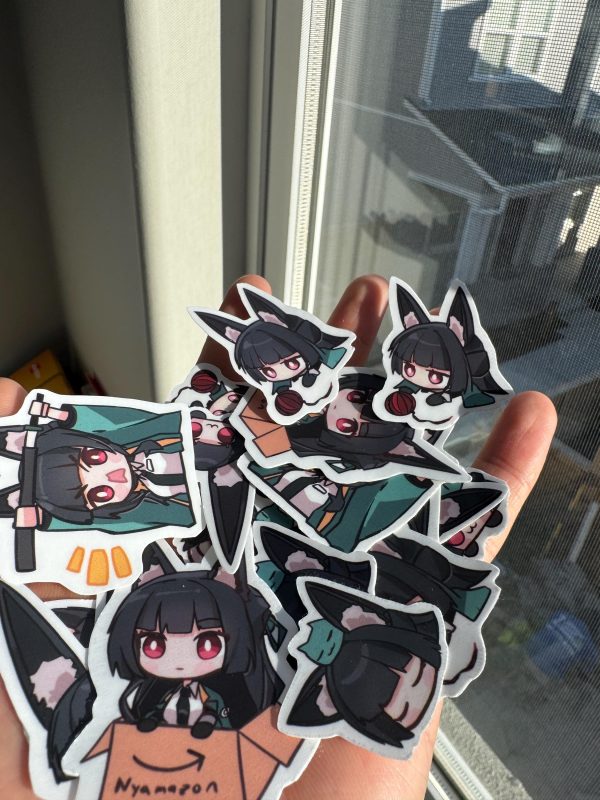 hoshimi miyabi - zenless zone zero 5 meme sticker set