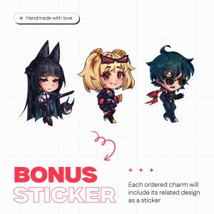 Zenless Zone Zero keychainscharms - Burnice, Miyabi, Lighter