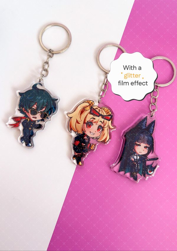 Zenless Zone Zero keychainscharms - Burnice, Miyabi, Lighter