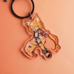 PULCHRA Inspired Acrylic Keychain-Hand Drawn Anime Art Gift for Graduation & Birthdays,Custom Artisan Keyring,Original Accessory，ZZZ