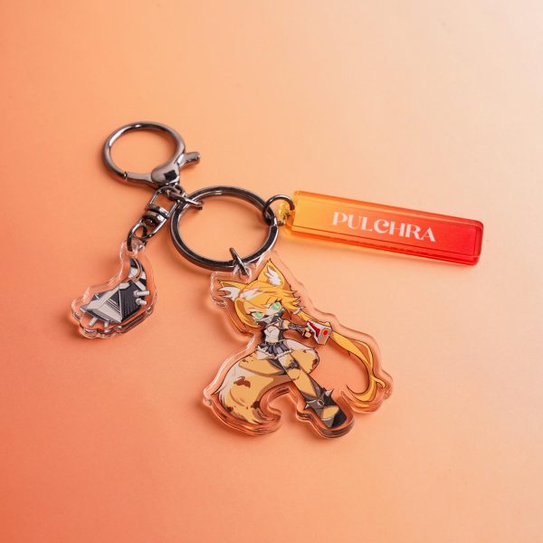 PULCHRA Inspired Acrylic Keychain-Hand Drawn Anime Art Gift for Graduation & Birthdays,Custom Artisan Keyring,Original Accessory，ZZZ