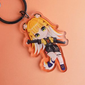 Zenless Zone Zero Jufufu Anime Acrylic Keychain Set-Chibi Charms,Gradient Text Designs–Durable Metal Clasp, Kawaii Collectible for BagsKeys