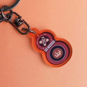 Zenless Zone Zero Jufufu Anime Acrylic Keychain Set-Chibi Charms,Gradient Text Designs–Durable Metal Clasp, Kawaii Collectible for BagsKeys