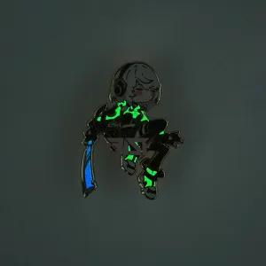 Zenless Zone Zero - Glow In The Dark - Hard Enamel Enamel Anby Demara, Nicole Demara Pin