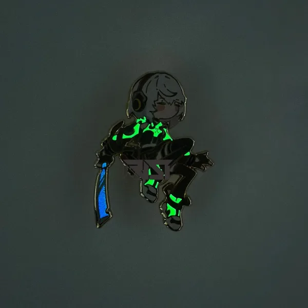 Zenless Zone Zero - Glow In The Dark - Hard Enamel Enamel Anby Demara, Nicole Demara Pin