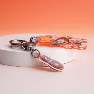 Zenless Zone Zero Jufufu Anime Acrylic Keychain Set-Chibi Charms,Gradient Text Designs–Durable Metal Clasp, Kawaii Collectible for BagsKeys