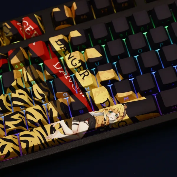 Zenless Zone Zero Toys Ju Fufu Keycap Game Character & Ju Fufu Display Keyboard ZZZ Yunkui 108 Keycap