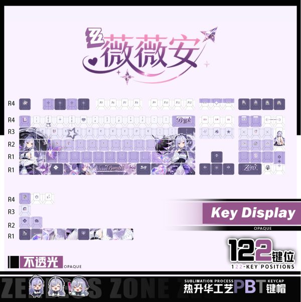 Zenless Zone Zero Toys Vivian Keycap Game Character & Vivian Display Keyboard ZZZ 122 Keycap