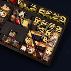 Zenless Zone Zero Toys Ju Fufu Keycap Game Character & Ju Fufu Display Keyboard ZZZ Yunkui 108 Keycap