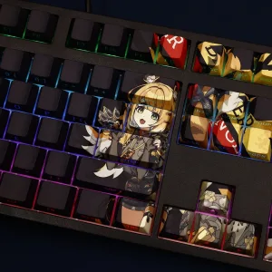 Zenless Zone Zero Toys Ju Fufu Keycap Game Character & Ju Fufu Display Keyboard ZZZ Yunkui 108 Keycap