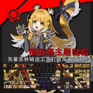 Zenless Zone Zero Toys Ju Fufu Keycap Game Character & Ju Fufu Display Keyboard ZZZ Yunkui 108 Keycap