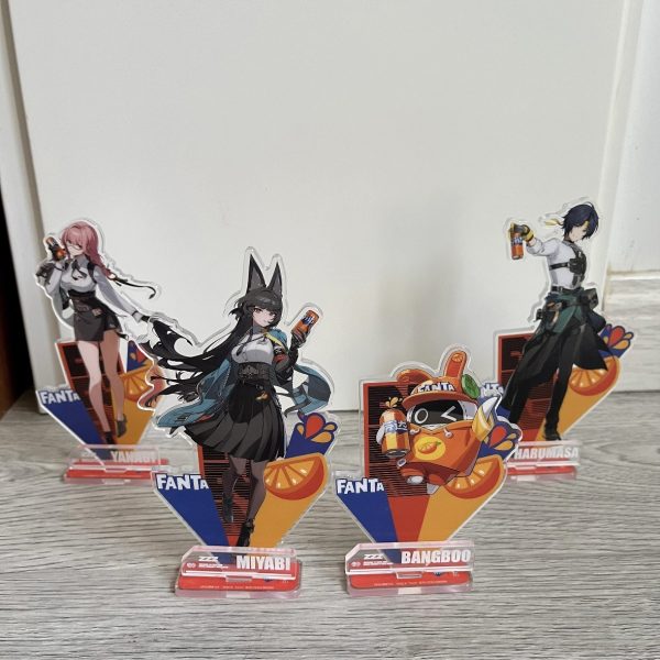 Zenless Zone Zero ZZZ X Fanta Merchandise H.S.O.S.6 Faction Acrylic Stand, Badge Set, Laser Ticket Set ( Unofficial )