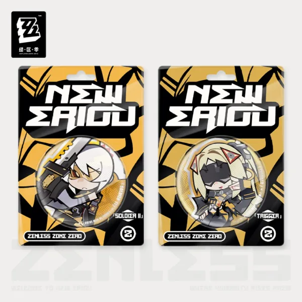 Zenless Zone Zero New Eridu Series Q-Type Obol Squad Tinplate Badges (Oct 2025) [ Official Merch ] — image 1
