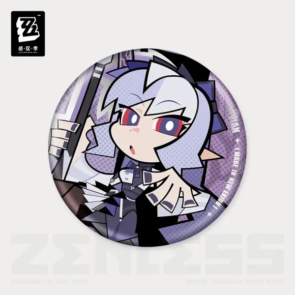 Zenless Zone Zero New Eridu Series Q-Type Mockingbird Tinplate Badges (Oct 2025) [ Official Merch ]