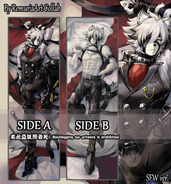Zenless Zone Zero Von Lycaon VER.2 Dakimakura Body pillow cover Zenless Zero Zone ZZZ Fan made merch Fan art Legit Furry pillow zzzero