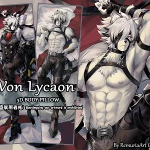 Zenless Zone Zero Von Lycaon VER.2 Dakimakura Body pillow cover Zenless Zero Zone ZZZ Fan made merch Fan art Legit Furry pillow zzzero