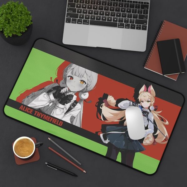 Premium Alice Thymefield Mousepad | Zenless Zone Zero Desk Mat | Anime Gaming Pad | ZZZero Mousepad | Alice Design Large Gaming Mat |