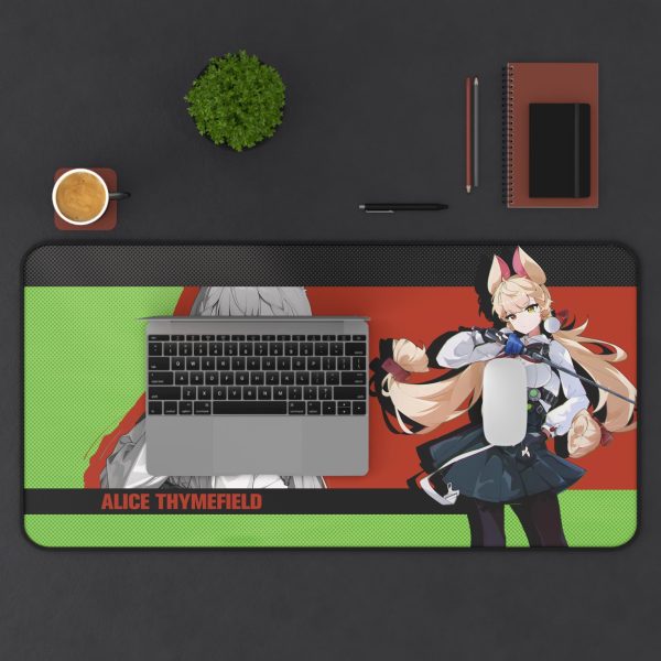 Premium Alice Thymefield Mousepad | Zenless Zone Zero Desk Mat | Anime Gaming Pad | ZZZero Mousepad | Alice Design Large Gaming Mat |